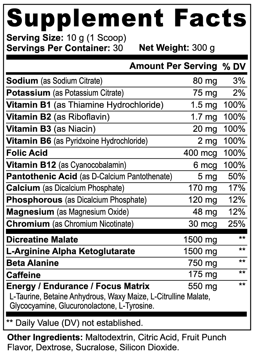 FRAME Drive ELITE Pre-Workout (Fruit Punch)